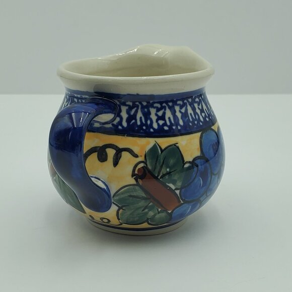 Polish Pottery Tuscan Grapes Cream & Sugar Set Grapes Creamer and Sugar Bowl - Picture 15 of 16